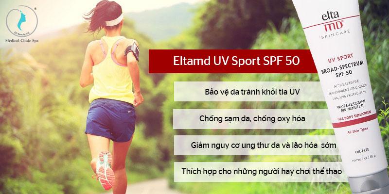 Công dụng của kem chống nắng dành cho thể thao Eltamd UV Sport SPF 50