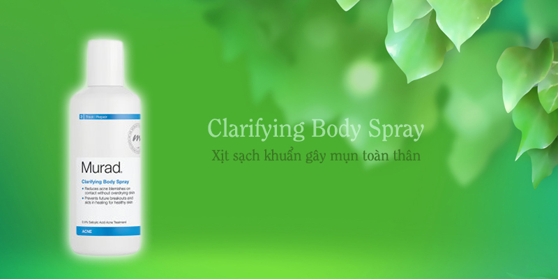 Xịt làm sạch khuẩn gây mụn Clarifying Body Spray