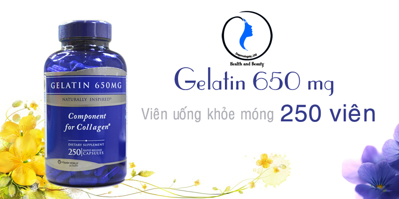 Gelatin Capsules 650mg hỗ trợ vẻ đẹp của móng tay