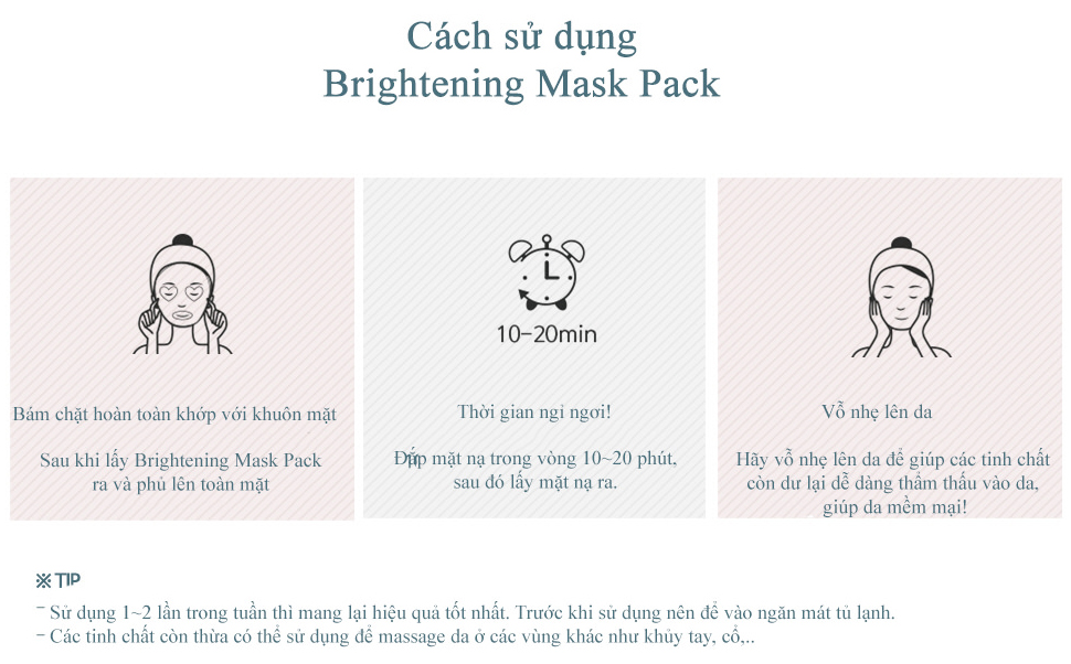 cách sử dụng mặt nạ dưỡng trắng