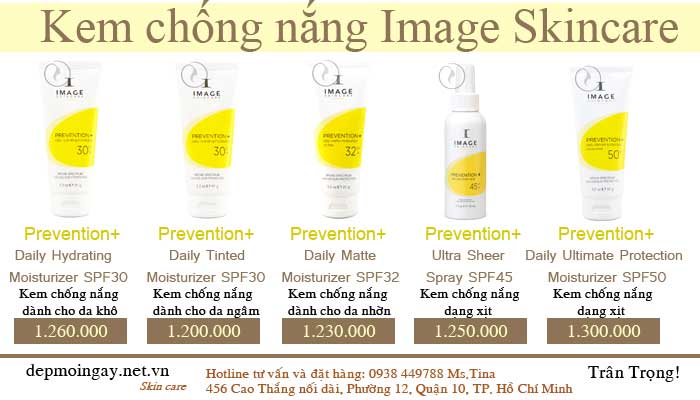 Hình. Những sản pham Image Suncare
