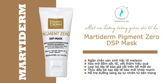 Hình. Công dụng của mặt nạ dưỡng trắng giảm sắc tố da Martiderm Pigment Zero DSP Mask