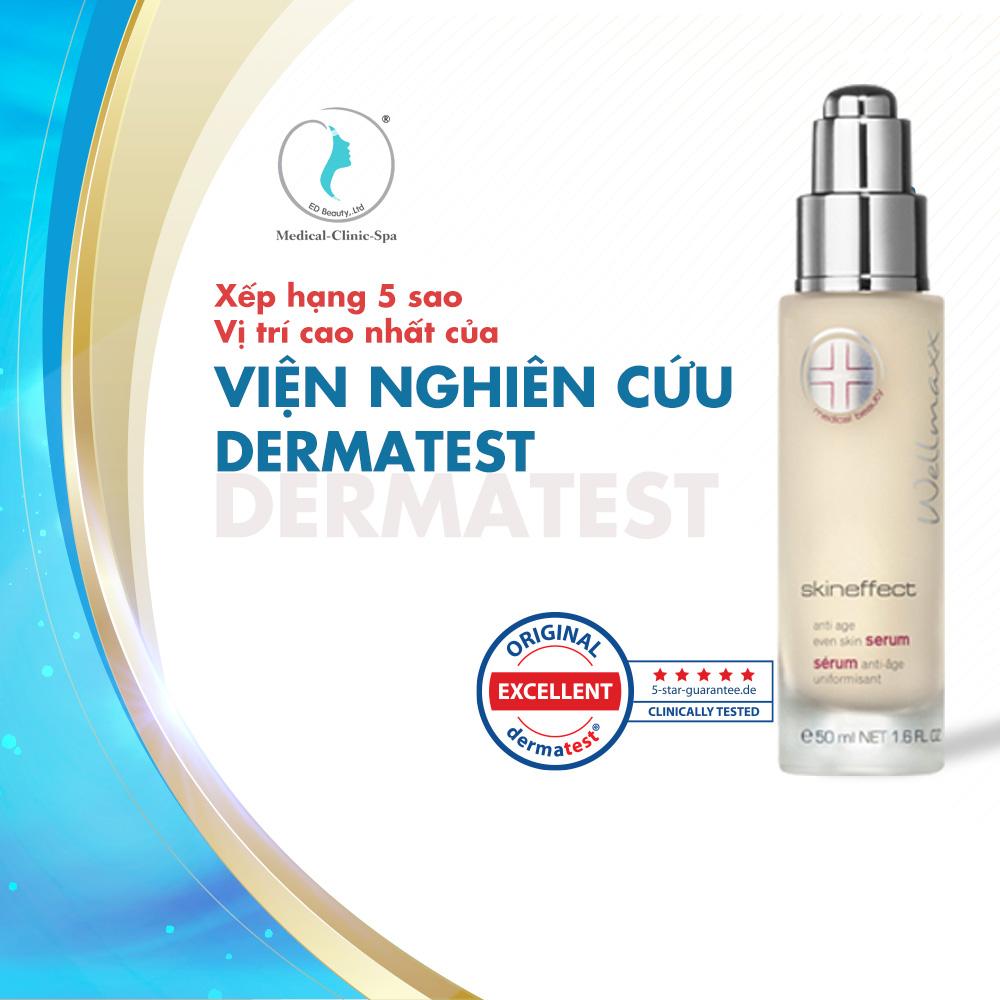 Wellmaxx Skin Effect Anti-Age Even Skin Serum được chứng nhận 5 sao của viện Nghiên cứu Da liễu Dermatest