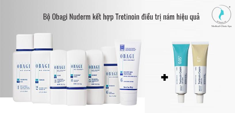 Bộ Obagi Nuderm kết hợp Tretinoin điều trị nám hiệu quả