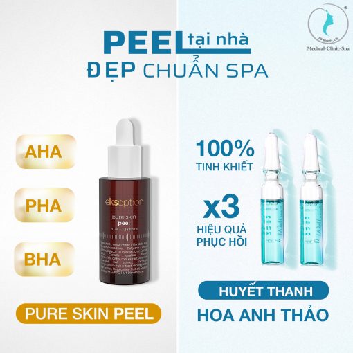 Bộ peel da tại nhà Pure Skin Peel + Huyết thanh hoa anh thảo Wellmaxx