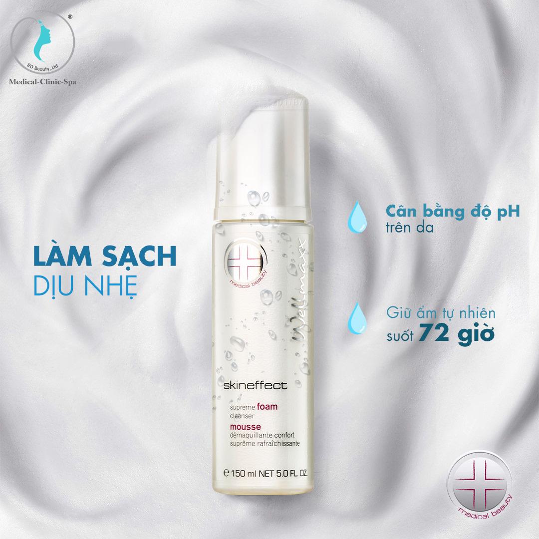 Dùng Wellmaxx Skineffect Supreme Foaming Cleanser cho da mùa hanh khô