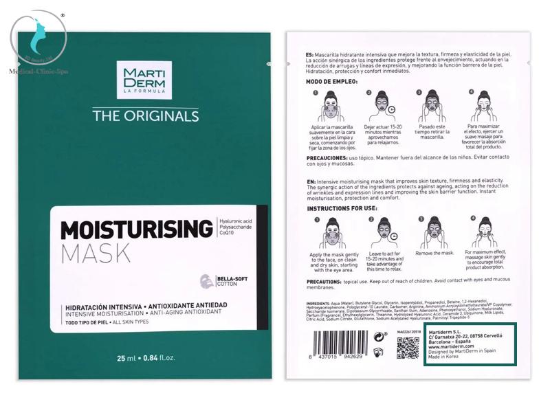 Mặt nạ cấp ẩm Martiderm The Originals được sản xuất chính hãng tại Hàn Quốc