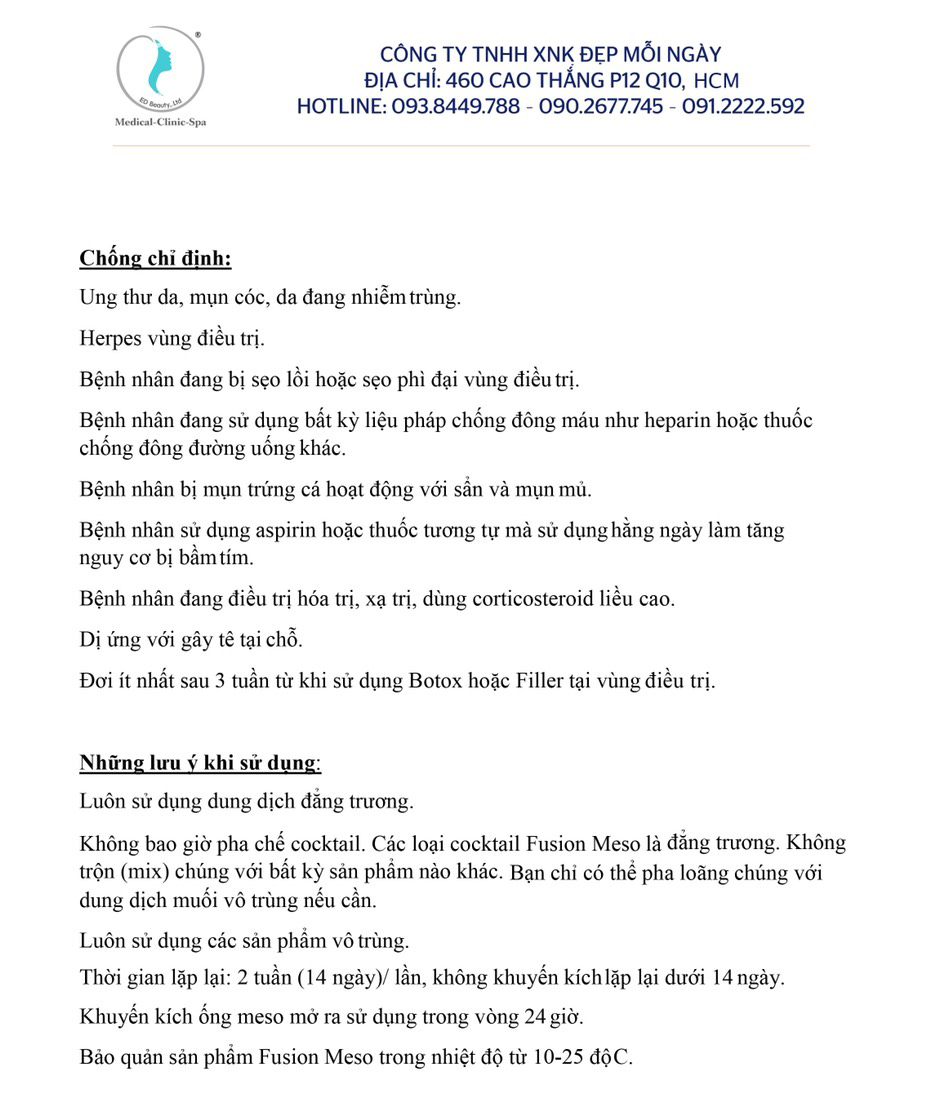 Tài liệu mình họa liệu trình kích thích mọc tóc Fusion Meso F-Hair Men tờ 3