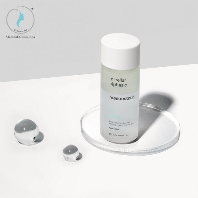 Tẩy trang dịu nhẹ cho mắt, môi Mesoestetic Micellar Biphasic
