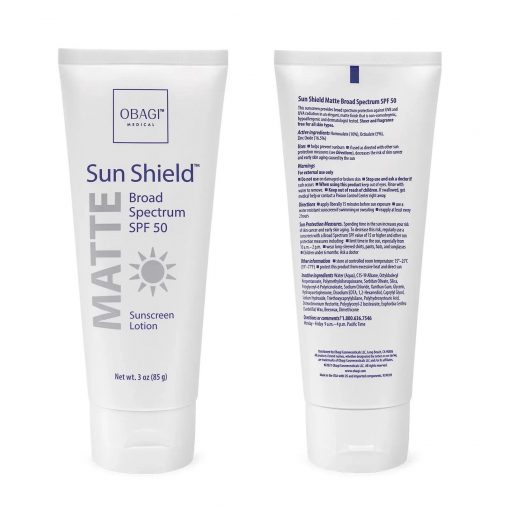 Bao bì mới sản phẩm kem chống nắng Obagi Sun Shield Matte SPF 50