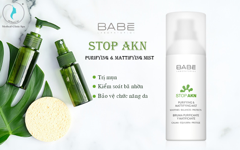 Tác dụng của xịt khoáng Babe Stop AKN Purifying and Mattifying Mist
