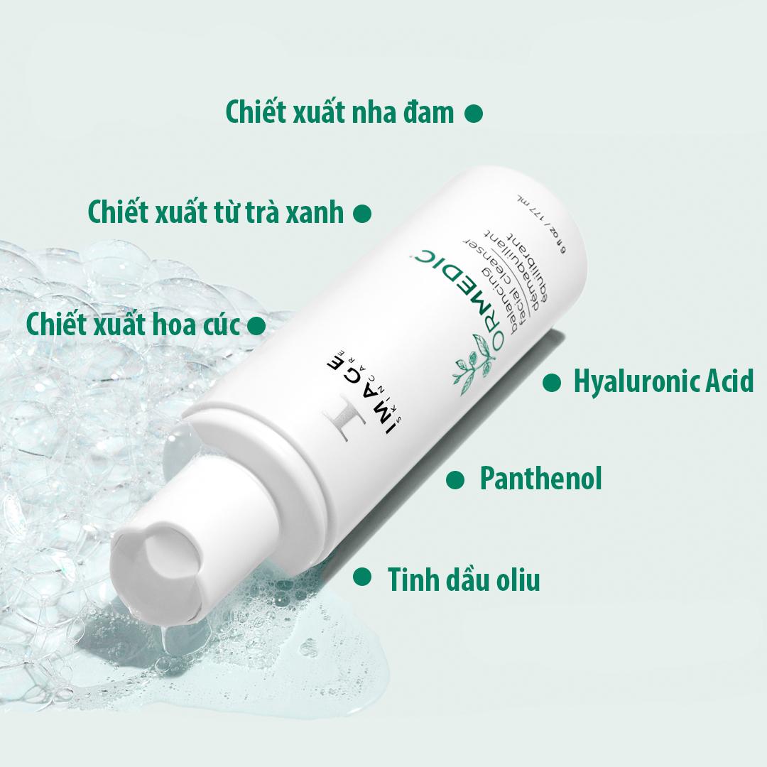 Các thành phần nổi bật của sữa rửa mặt Image Ormedic Balancing Facial Cleanser