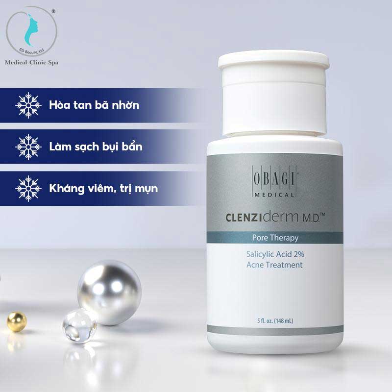 Dung dịch tẩy da chết, ngừa mụn chứa BHA Obagi CLENZIderm Pore Therapy
