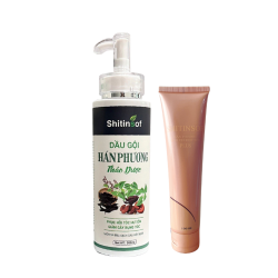 Set dầu gội và kem dưỡng thảo dược Hán Phương
