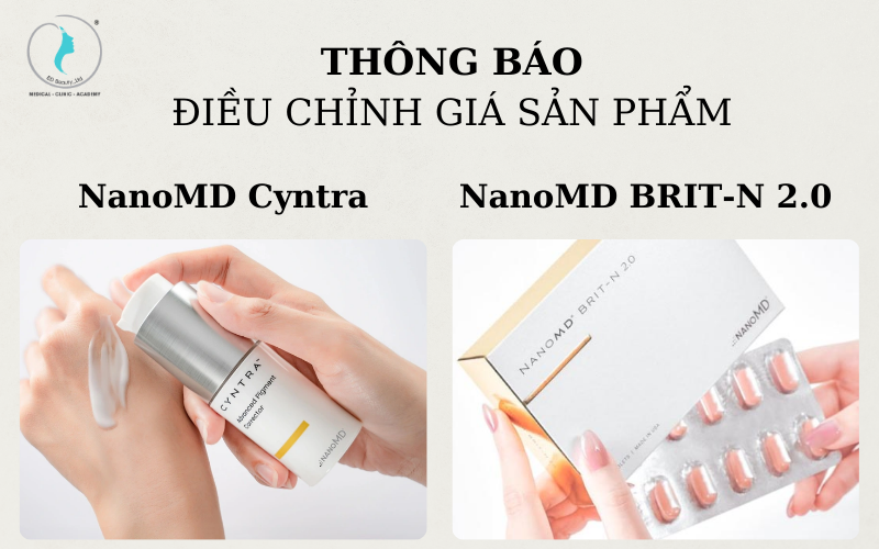 thong bao dieu chinh gia san pham NanoMD Cyntra va NanoMD BRIT-N 2.0 thong bao dieu chinh gia san pham NanoMD Cyntra va NanoMD BRIT-N 2.0