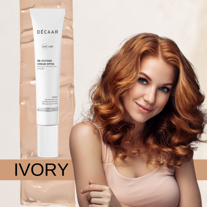 Kem chống nắng Decaar BB Oxygen Cream SPF50 màu Ivory có tone nhẹ nhàng